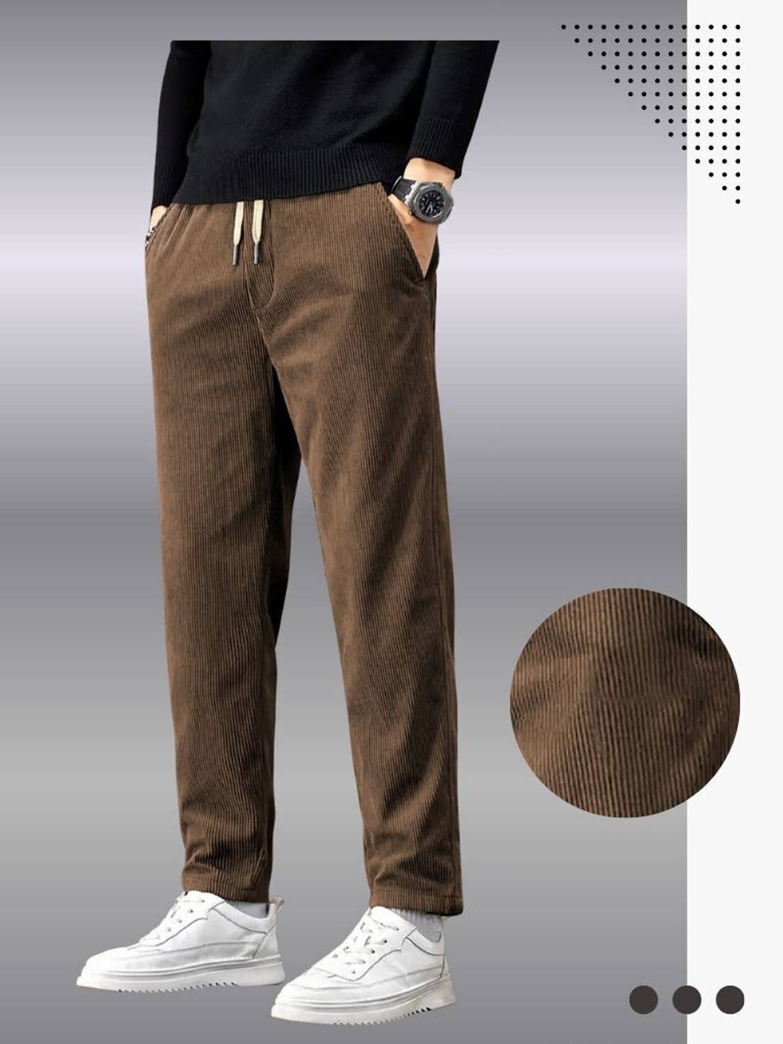 JexPuti Regular Fit Men Brown Trousers