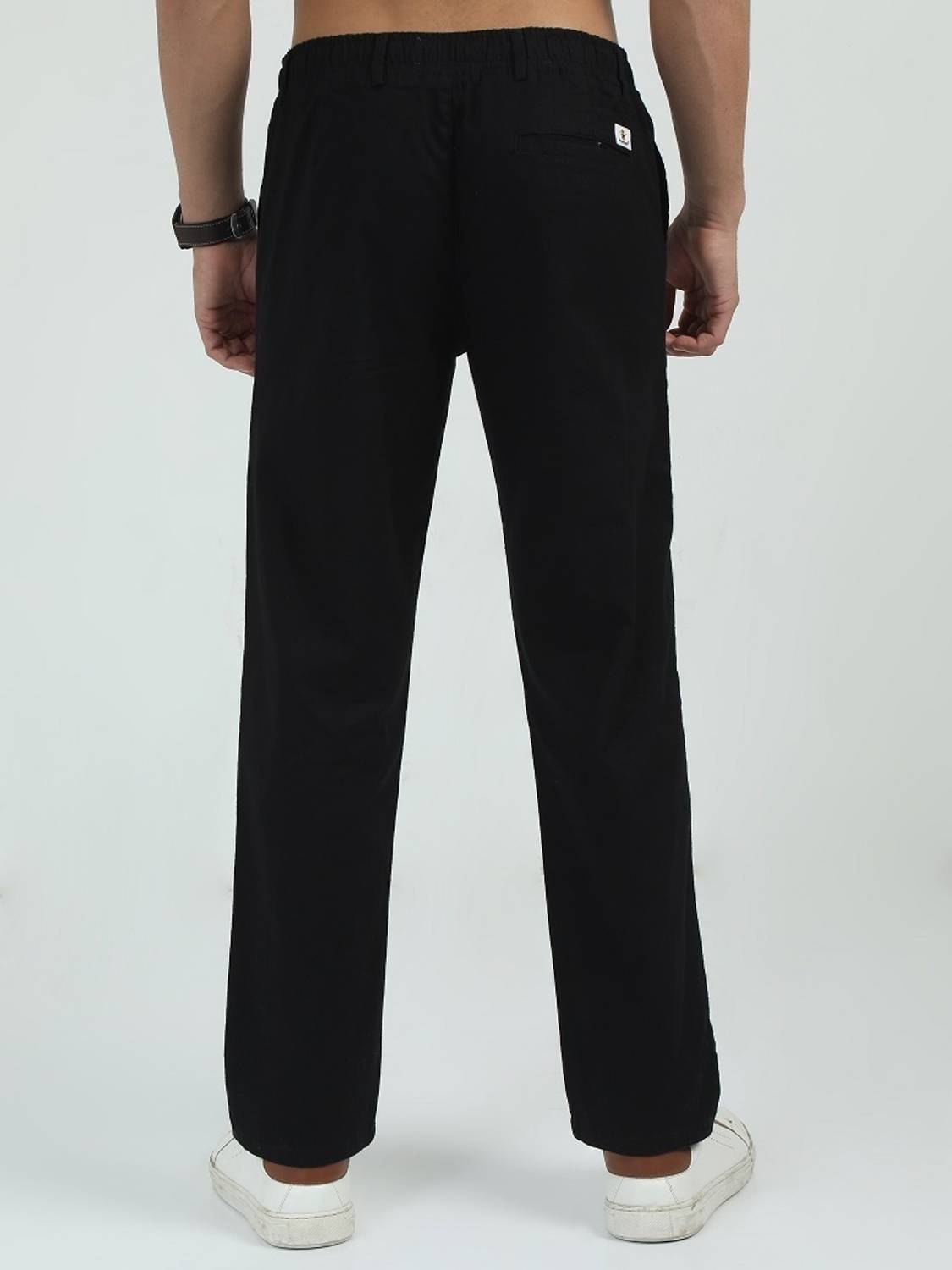 Bellaciao Men Black Relaxed Trousers - Image 2
