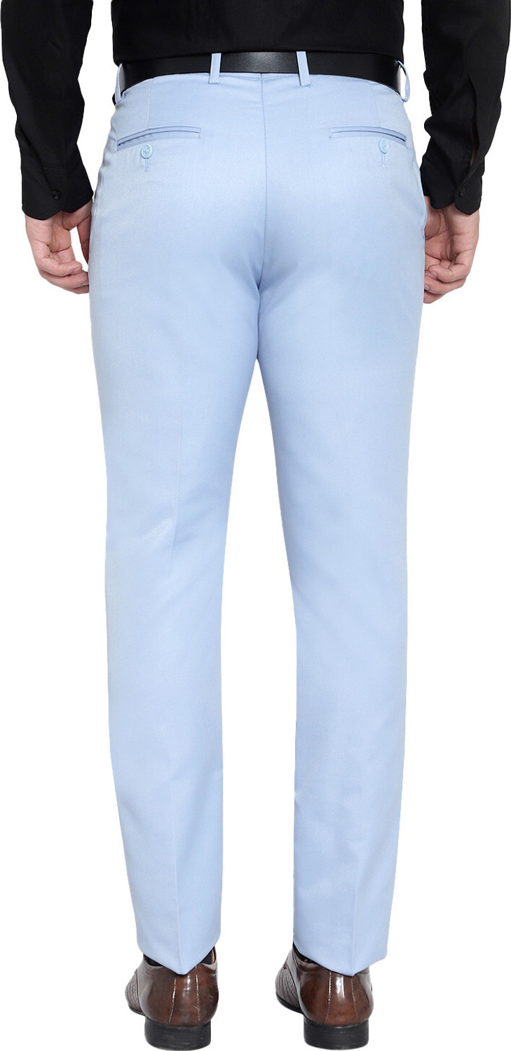 Image of Sucheh Gwalior Regular Fit Men Light Blue Trousers