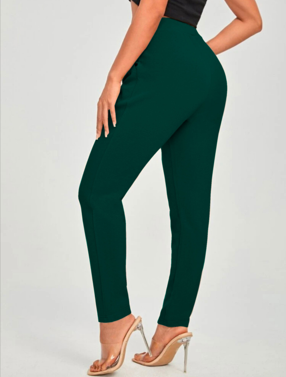 Image of Dream Beauty Fashion Regular Fit Women Dark Green Trousers