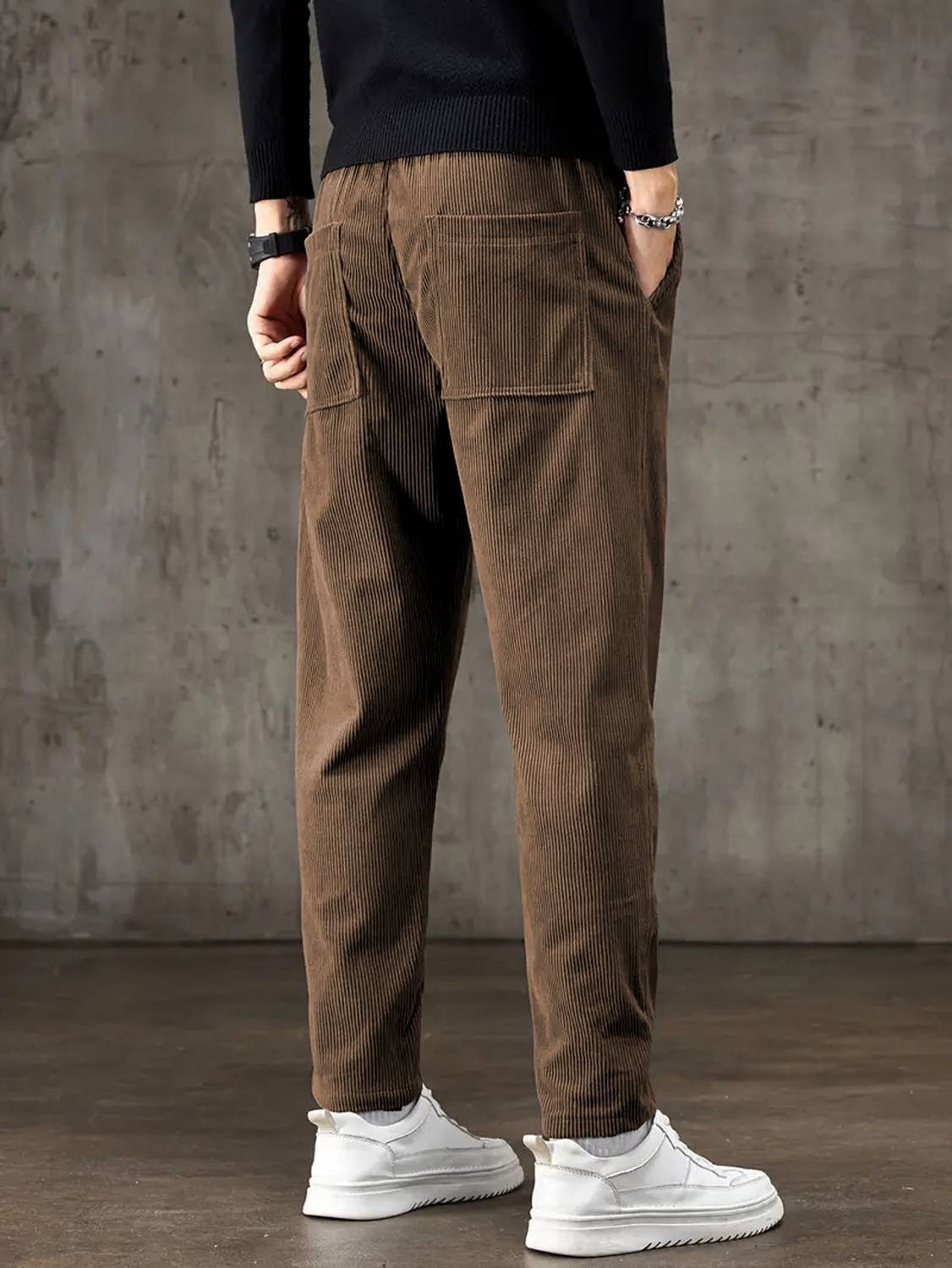 JexPuti Regular Fit Men Brown Trousers - Image 2