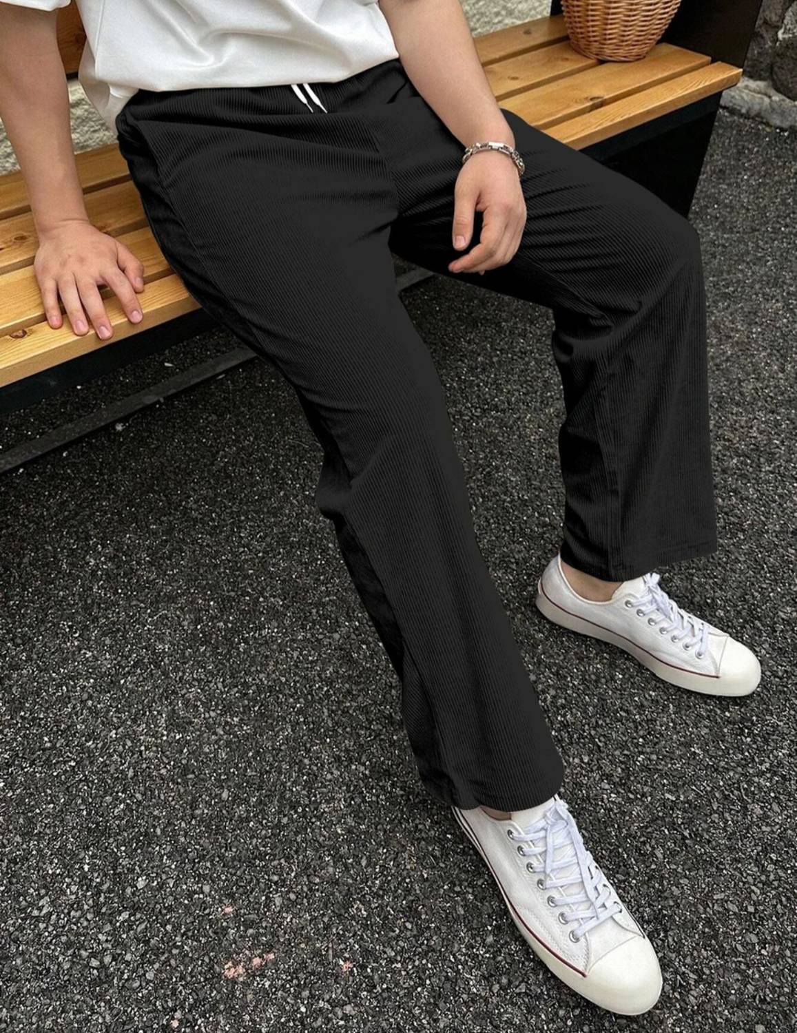 Reksans Men Black Track Pants - Image 1