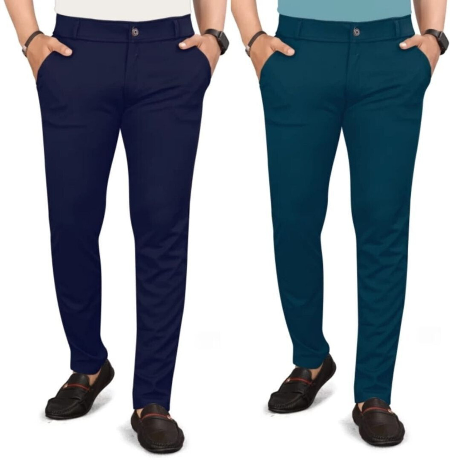 Image of ynam Relaxed Men Light Blue, Blue Trousers