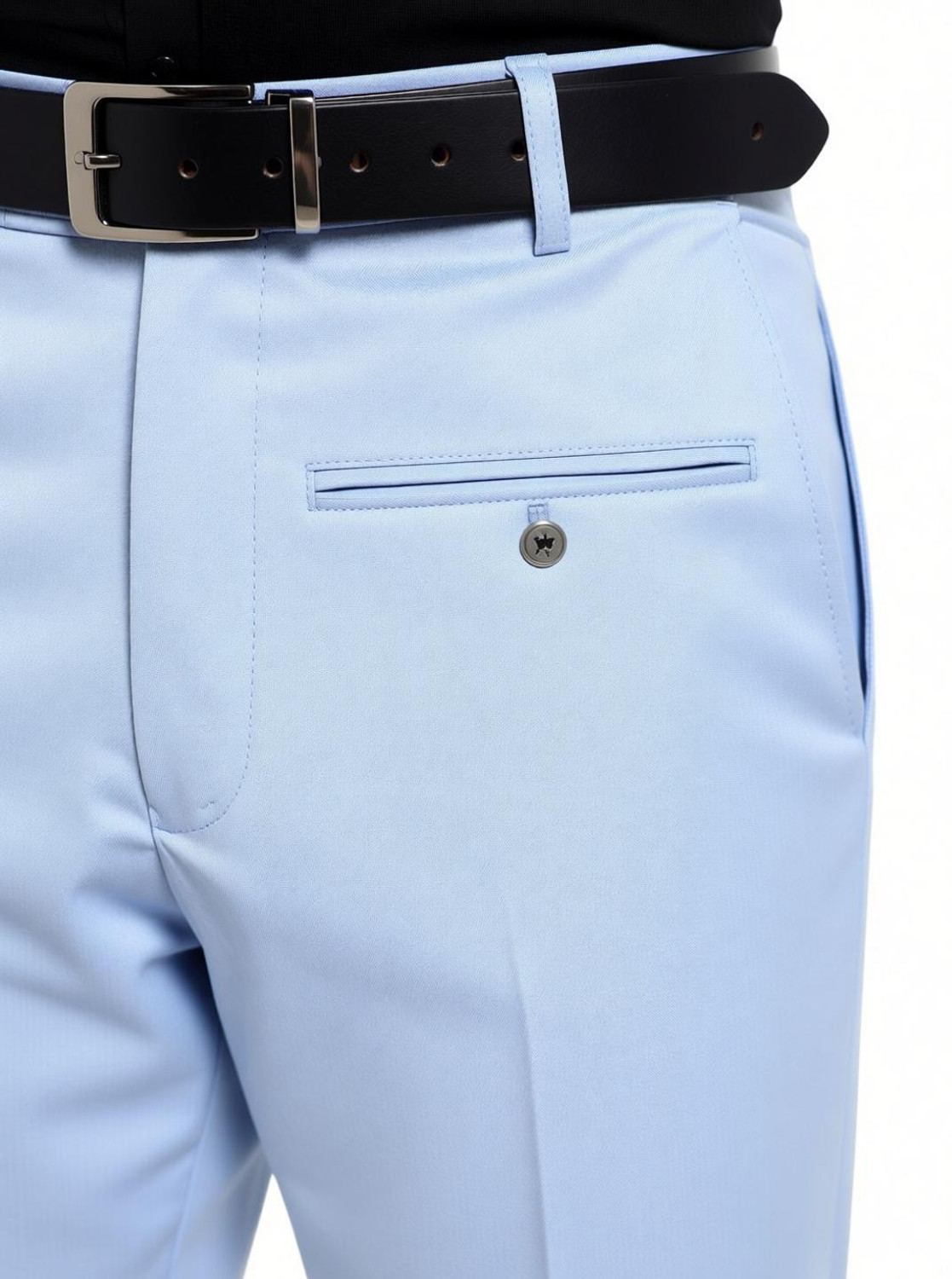 Image of Sucheh Gwalior Regular Fit Men Light Blue Trousers