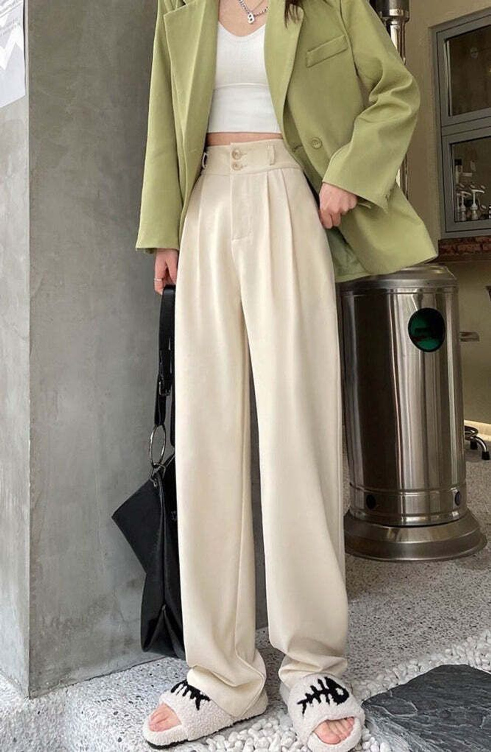 Image of KOTTY Relaxed Women White Trousers