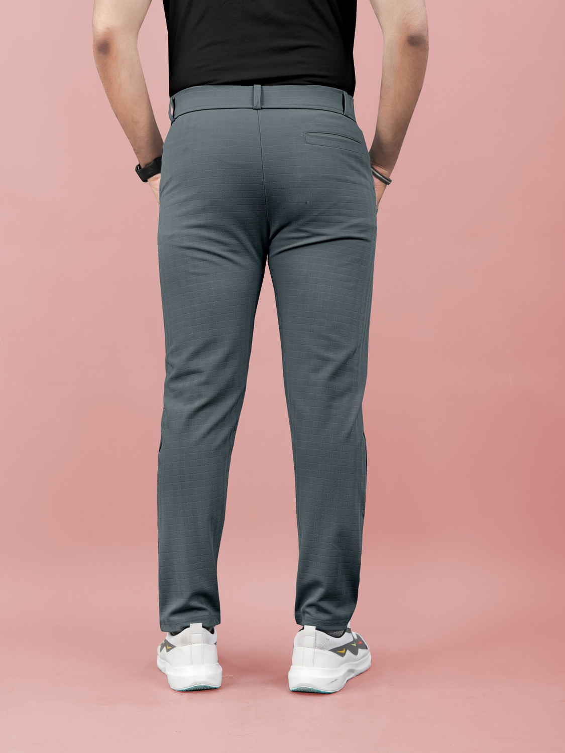 Image of Flicfol Regular Fit Men Grey Trousers