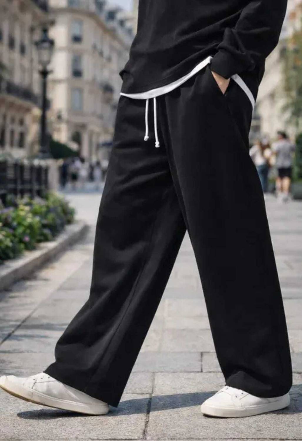 Ariicon Relaxed Men Black Trousers - Image 2