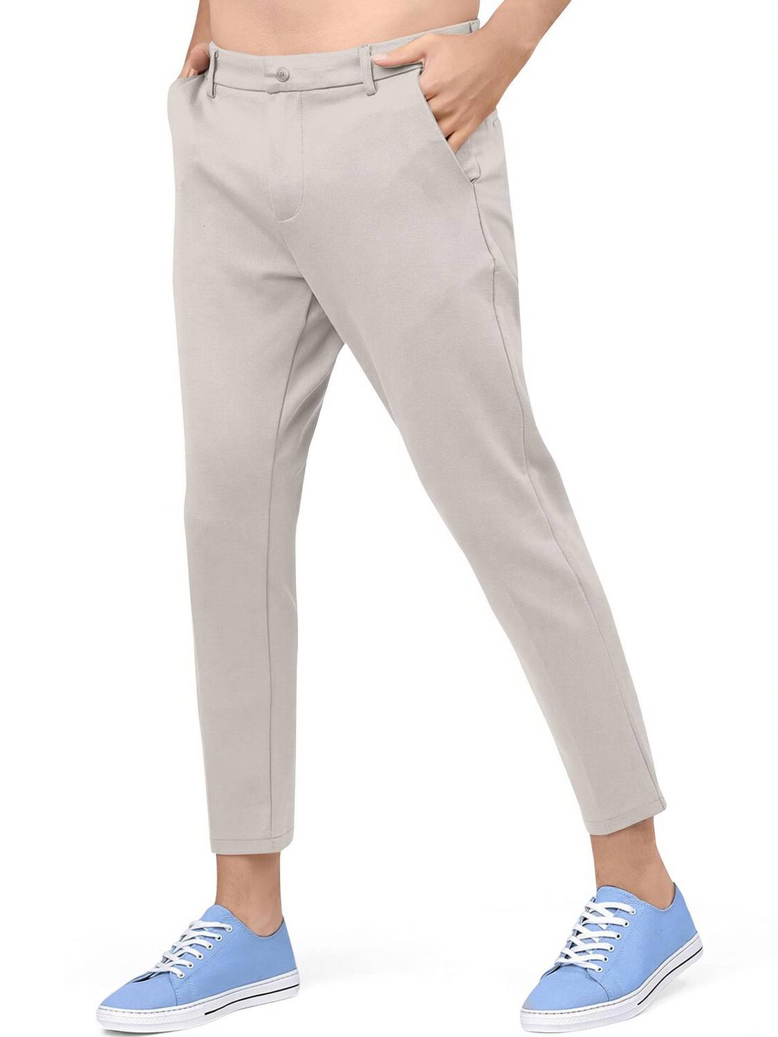BAPASITARAM ENTERPRISE Regular Fit Men Beige Trousers