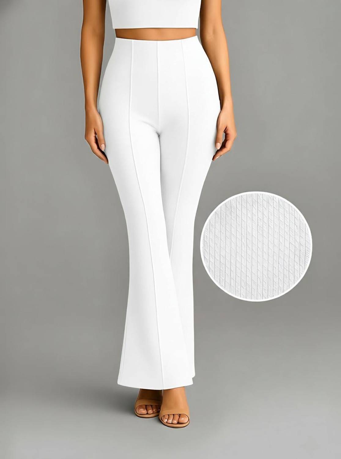 ApexDragon Comfort Fit Women White Trousers