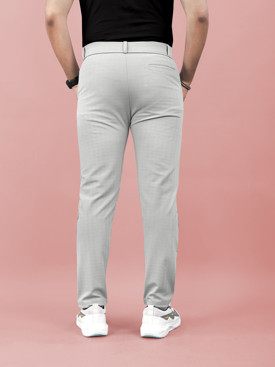 Image of Flicfol Regular Fit Men Grey Trousers