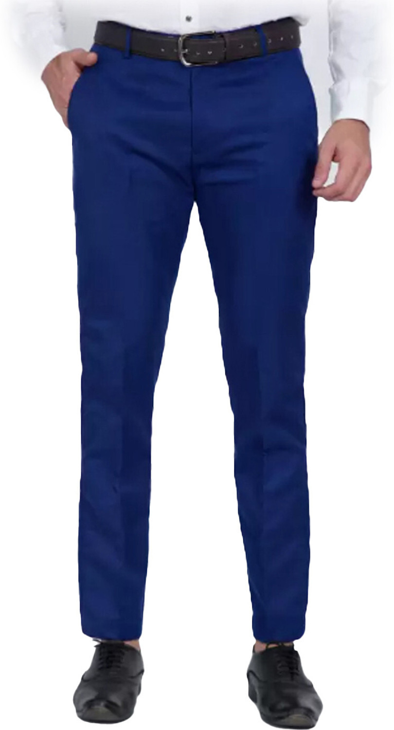 Image of Sucheh Gwalior Regular Fit Men Blue Trousers