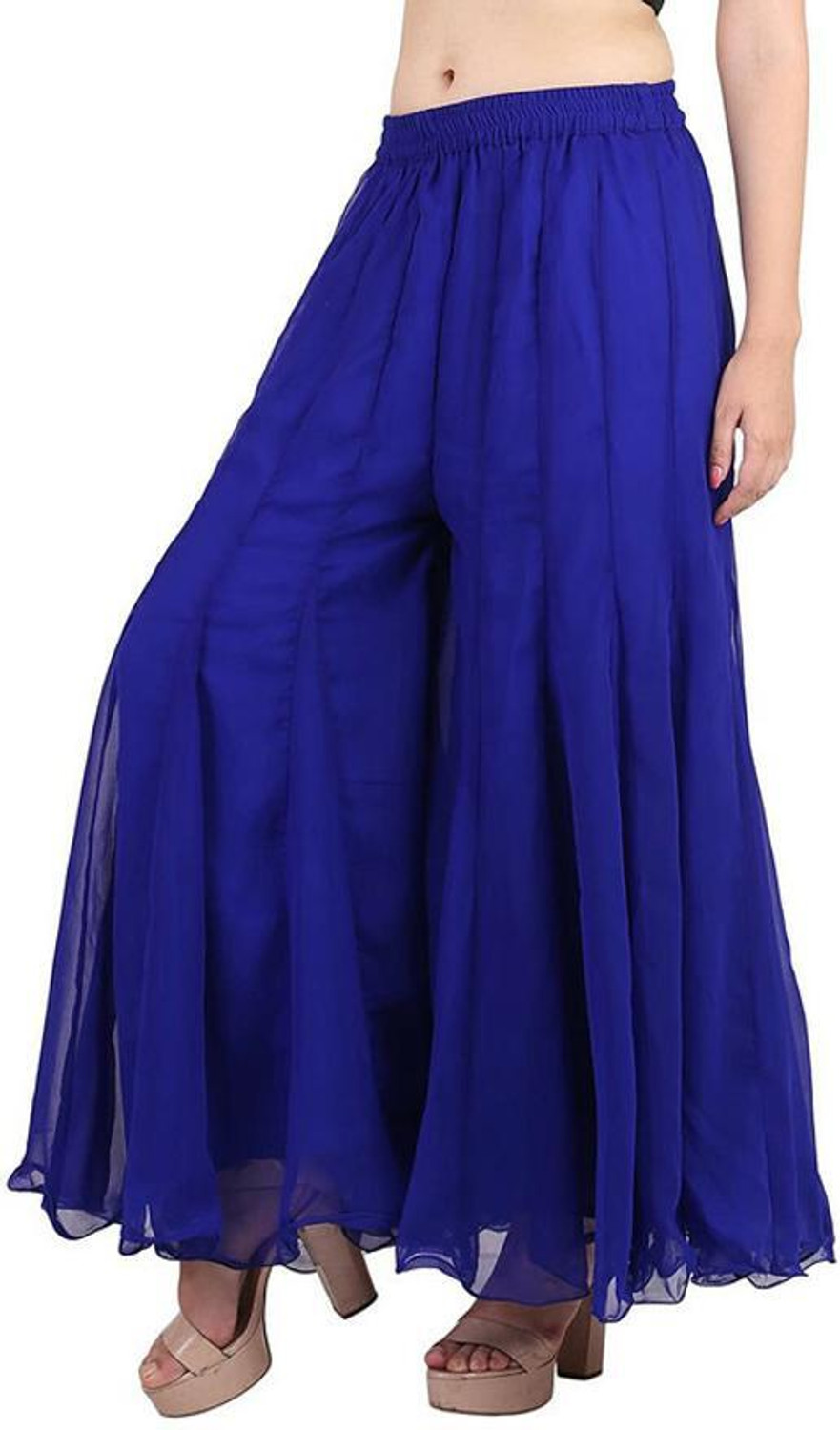 Image of Kvish Flared Women Blue Trousers