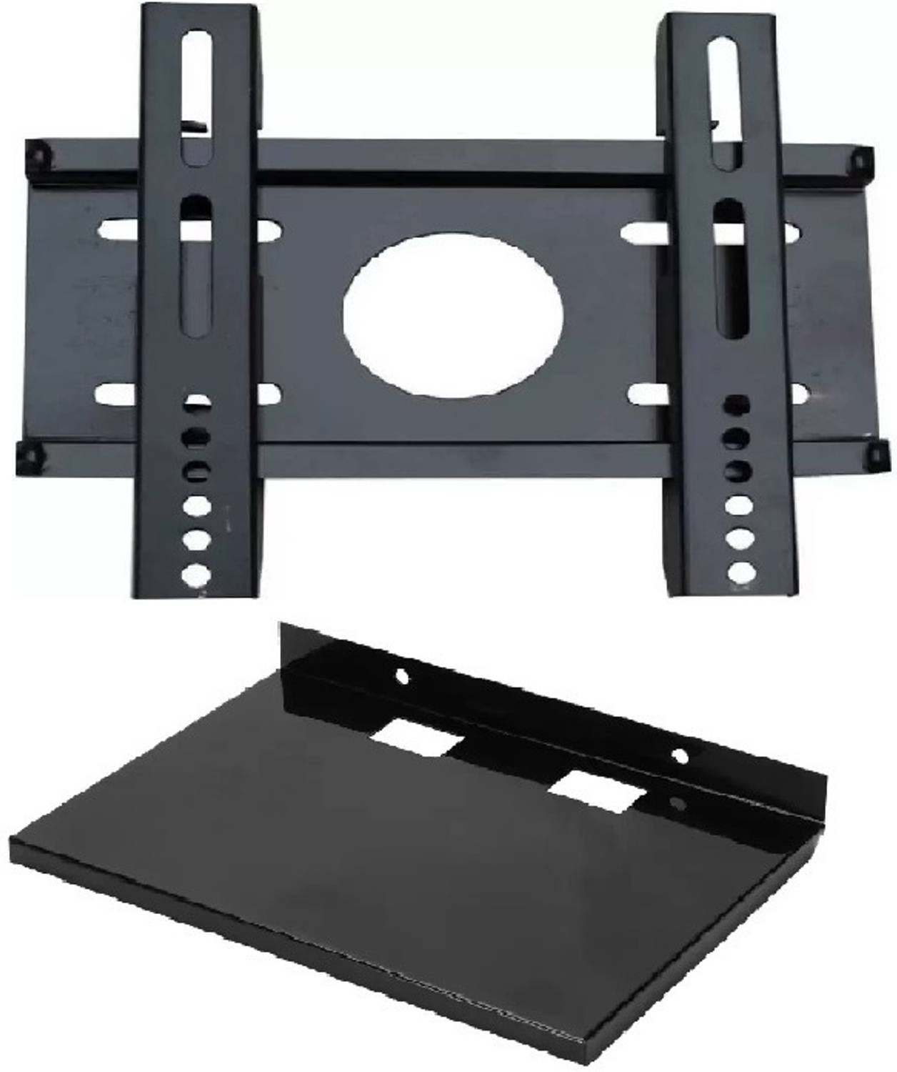 ANTHEM Combo of Settop Box Stand Rack and Wall Bracket Mount for upto 32 inch LEDLCD TV Fixed TV Mount