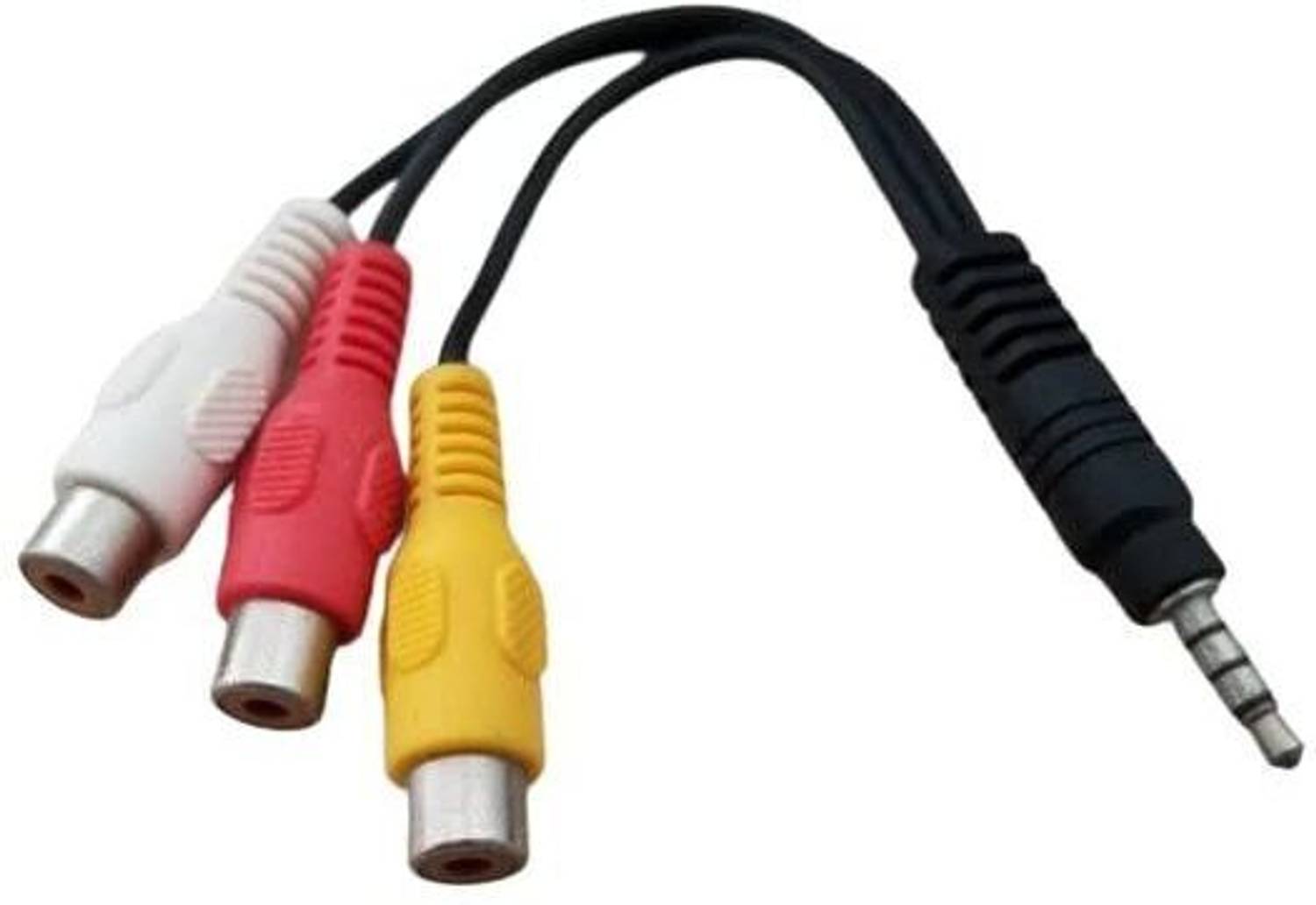 KrafterrA TV-out Cable 3.5Mm Male Plug To 3Rca Female Adapter Cable For LED Av, Audio, Video, Lcd