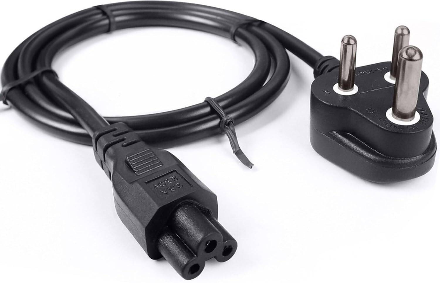 SANEHA TV-out Cable Ranz laptop power cable cord 3 pin with (1 YEAR WARRANTY)