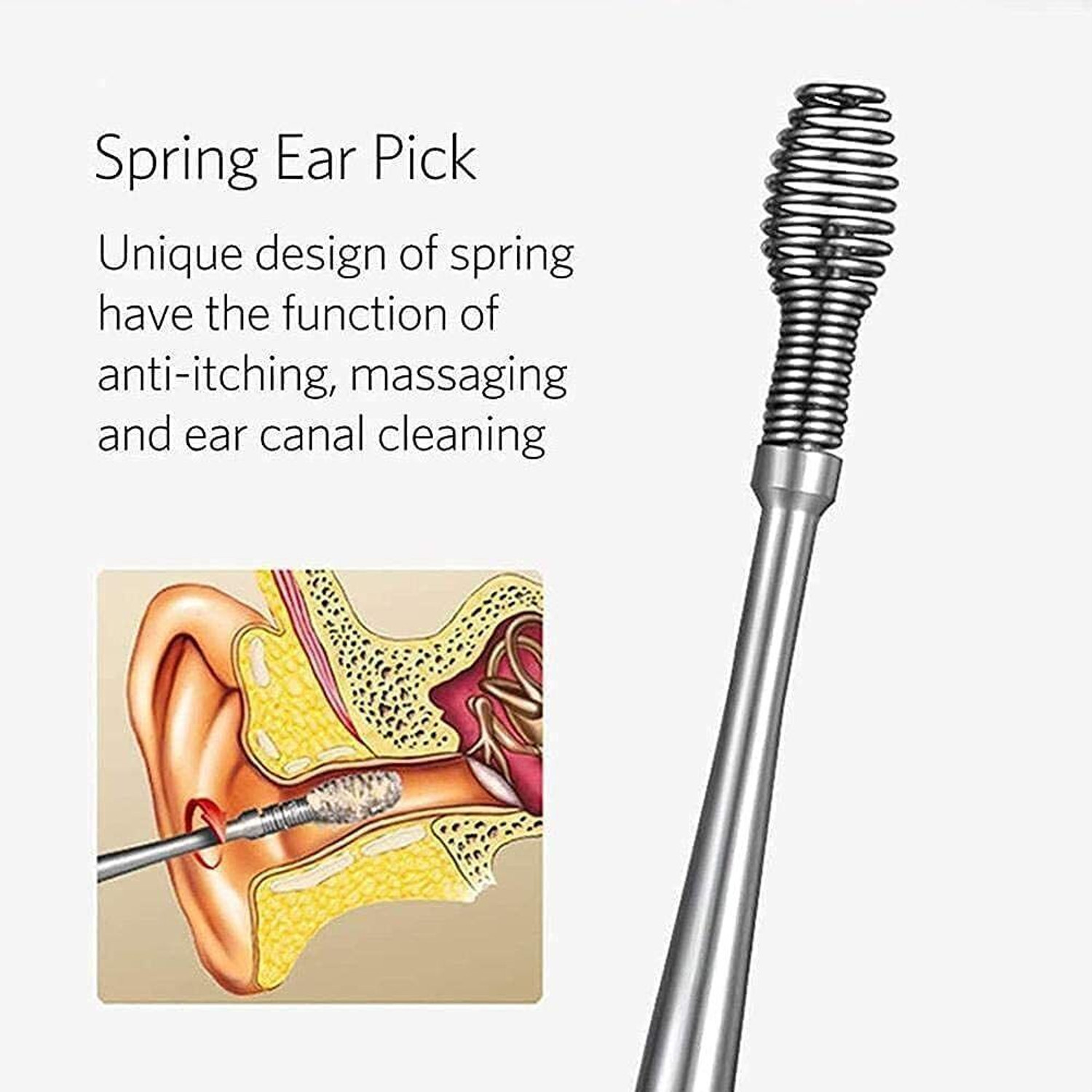 Image of Divine Enterprise Ear wax Remover with LED Flashlight Earpick 2 pack + Ear Wax Cleaner Kit(6 pcs)
