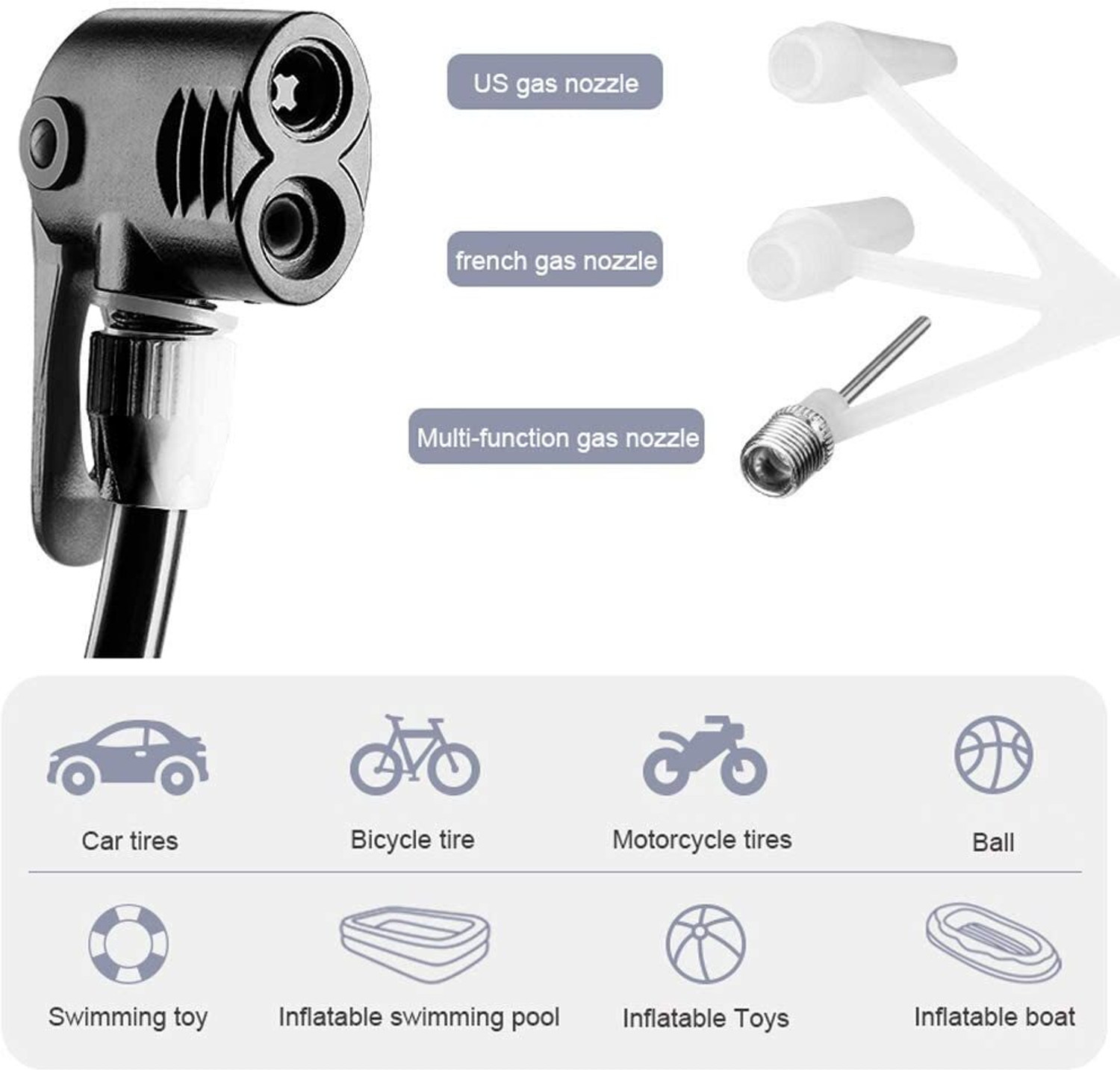 Image of LIRZEG FOOT PUMP Air Pump for Motorbike,Cars,Bicycle,for Football,Cycle Pumps Car Pump
