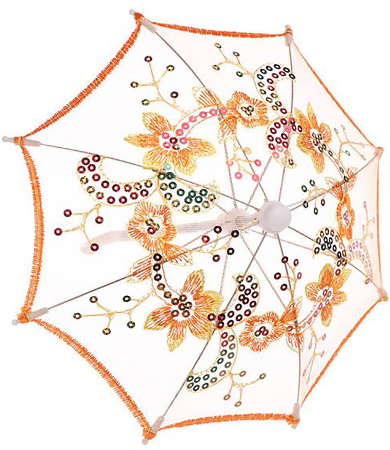 Adorazone Ladoo Gopal Ji Fancy Chhatri/Embroidered Umbrella for God Krishna for Idol Decorative Showpiece - 22 cm
