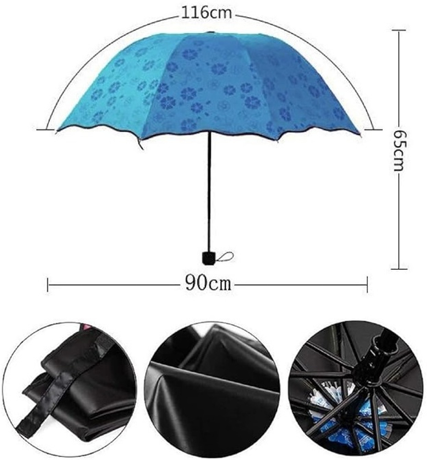 Image of TAPAHPRIYAY 3 Fold Magic Umbellar UV Protection, Beautiful Creative Magical of Blooming Umbrella