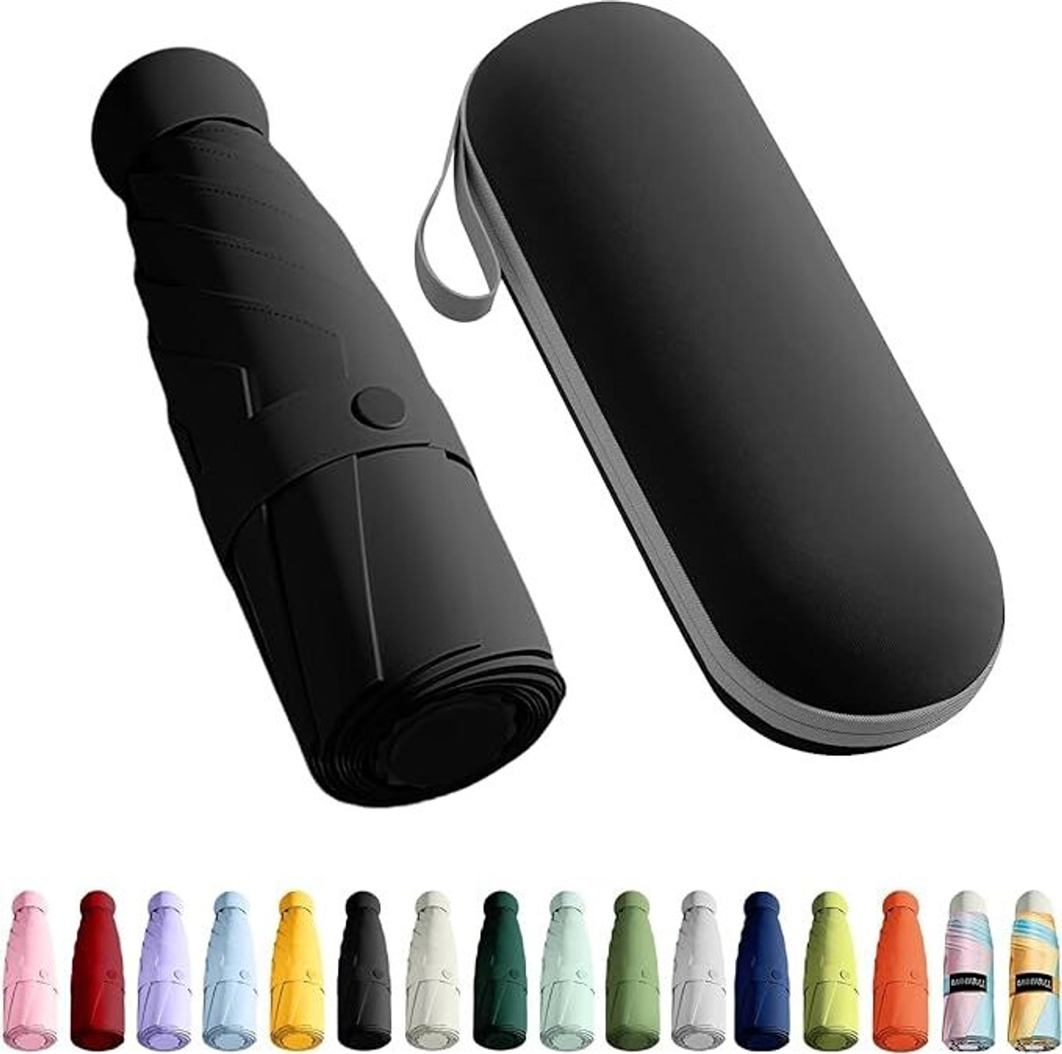 Image of CITRODA Pocket Travel Umbrella Windproof (Manual Open) Sun Rain Mini Ultra-Light 2 Fold Umbrella