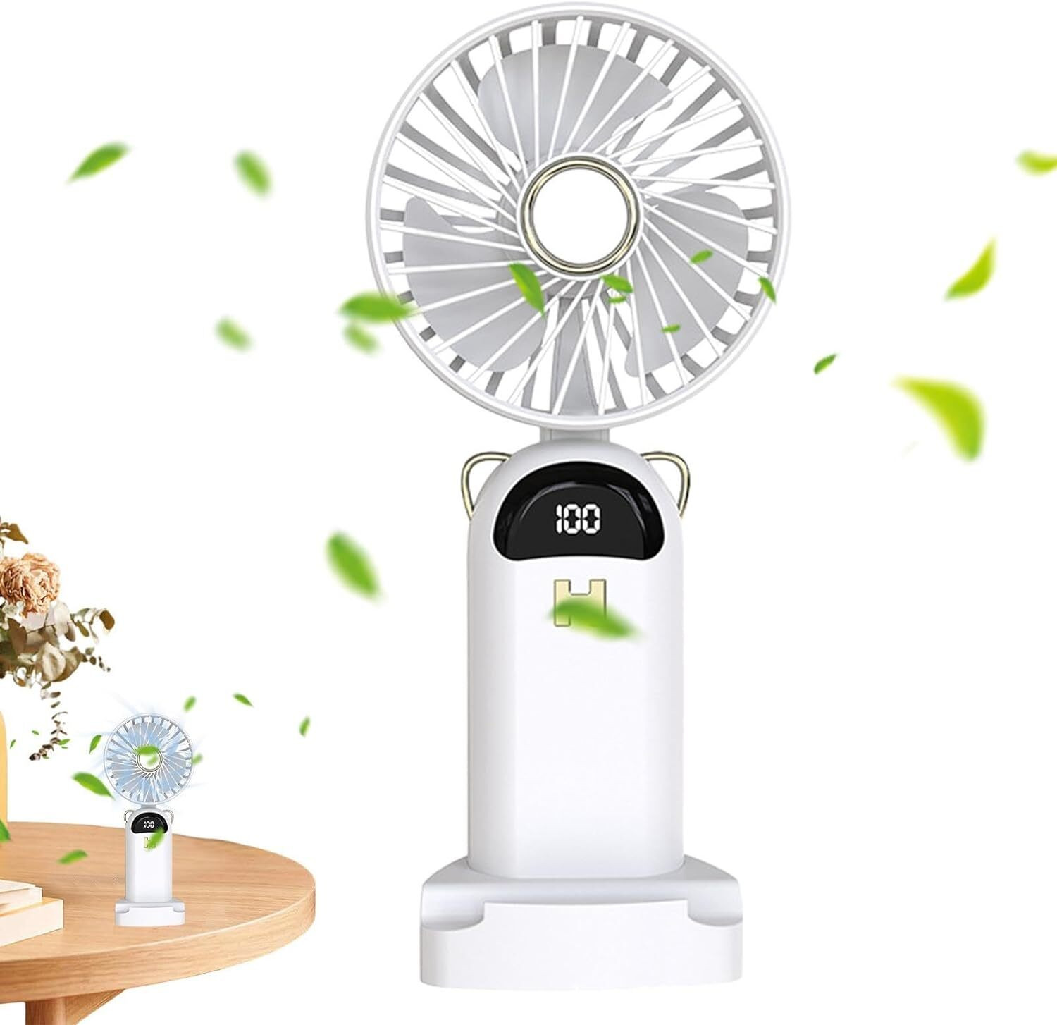 Image of Sampri Table Fan You Can Also use Directly Fan Power Bank[ DC] Desk Fan 4000mAh USB 3 mm Table Fan
