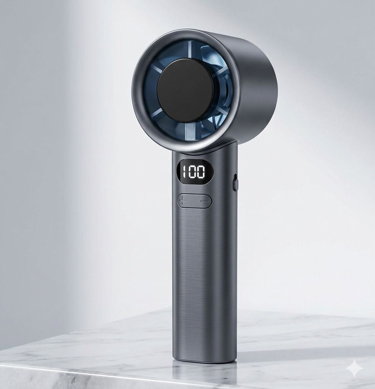 Image of TSEL Handheld Rechargable 1800 mAh Long Inbuilt Battery Operat Carry it anywhere with 5 Speeds USB Fan Rechargeable Fan