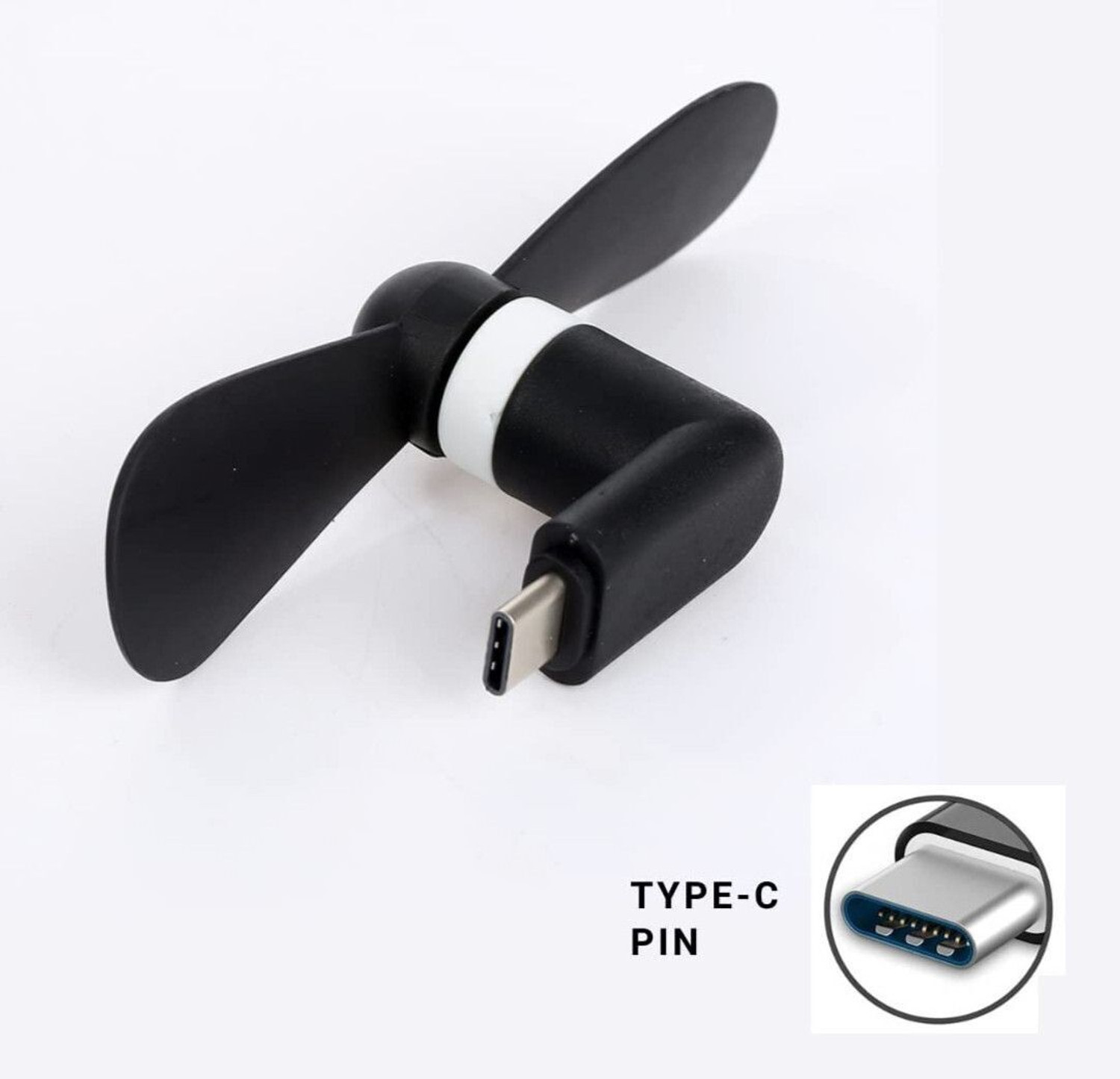 Image of JANGI Type-C Personal USB Mini Fan 151 for Android Cell Phones USB mini Fan Type-C portable mini fan 151 usb OTG adaptor gadget for all mobiles USB Fan