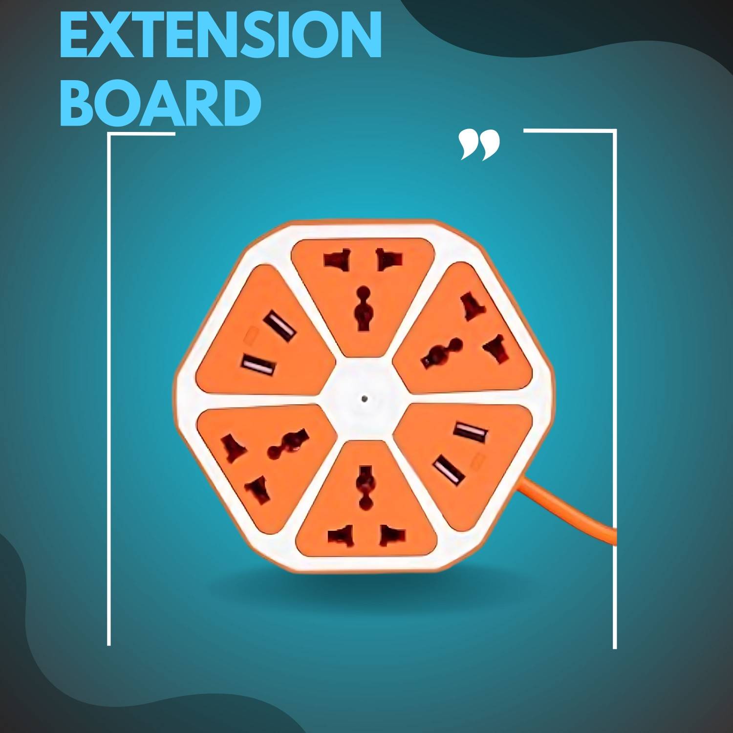 Clairbell USB HUB Extension Board Hexagon Electrical Cord Power 4 Socket & 4 USB PortcV125 USB HUB Extension Board Hexagon Electrical Cord Power 4 Socket & 4 USB PortcV125 USB Hub
