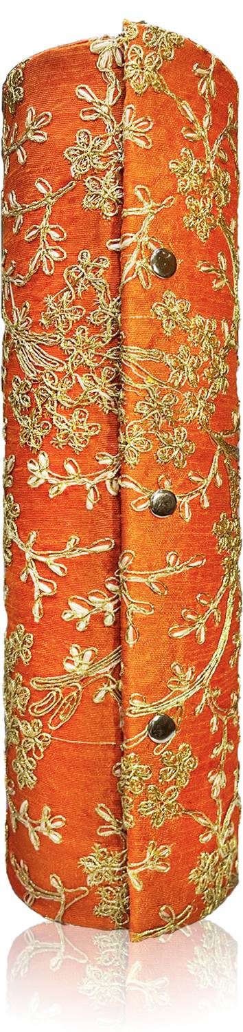 amenity Orange Colour Bangle Box(12Inch. Big Size) with Velvet and Soft Fabric with One Adjustable Plate Bangle Box, Vaniety Box, Jewellery Box, BRIDAL BOX Vanity Box