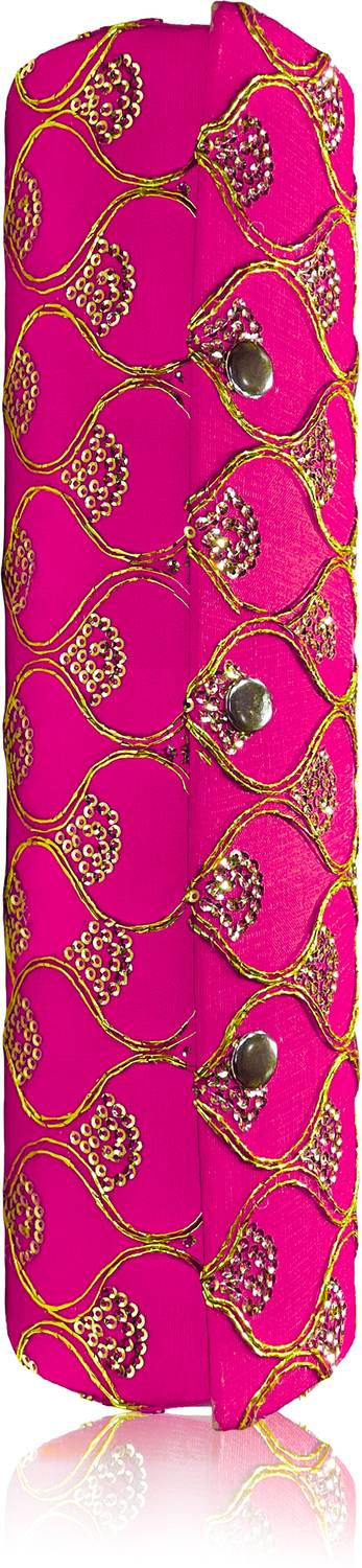 amenity BIG BANGLE BOX PREMIUM & BEAUTIFUL 2 DOZENS+ BANGLES HOLDER WITH 3 ADJUSTABLE GATTA PLATES, BEAUTIFUL OUTER FABRIC & SUPER SOFT INSIDE VELVET Vanity Box