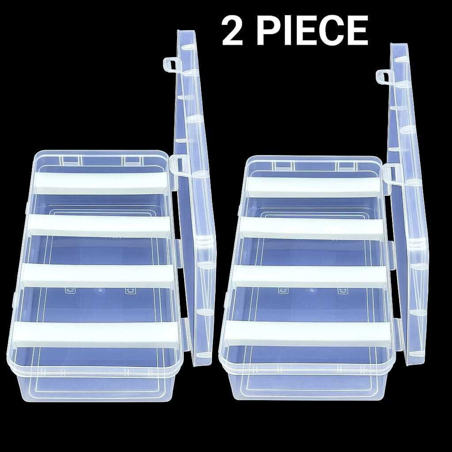 Image of UFEnterprises Multipurpose transparent plastic storage box with 4 rods for women and girls STORAGE BOX, BANGLE BOX, VANITY BOX, Sample box, jewellry box Vanity Box