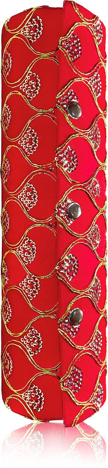 amenity Red BangleBox(12Inch.Big Size)Velvet & Fabric with 1Adjustable Plate Bangle Box, Vaniety Box, Jewellery Box, BRIDAL BOX Vanity Box