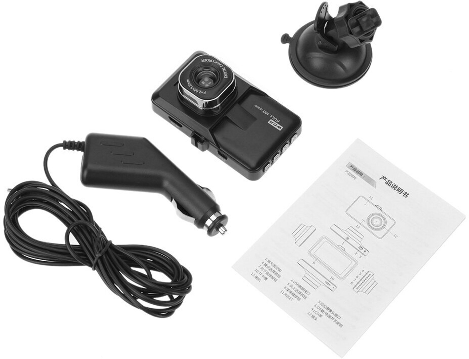 Image of KMUYO 6 NEW BLACKBOX CAR DVR DSLR Camera Sports & Action (Black)