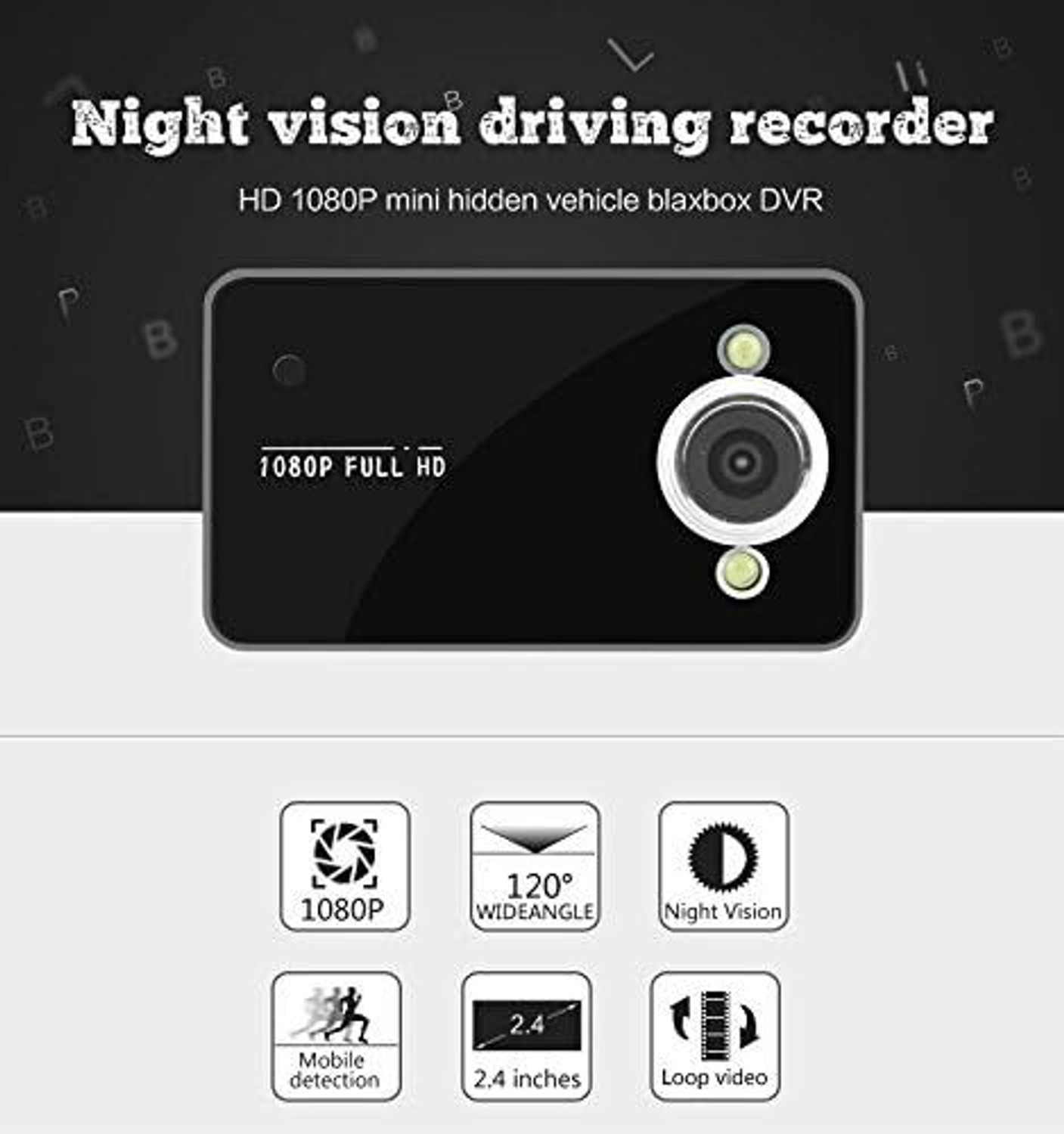 Image of Vinni 2025 HD Portable DVR CCTV with 2.5 TFT LCD Screen Vehicle Audio Video Sports and Action Camera