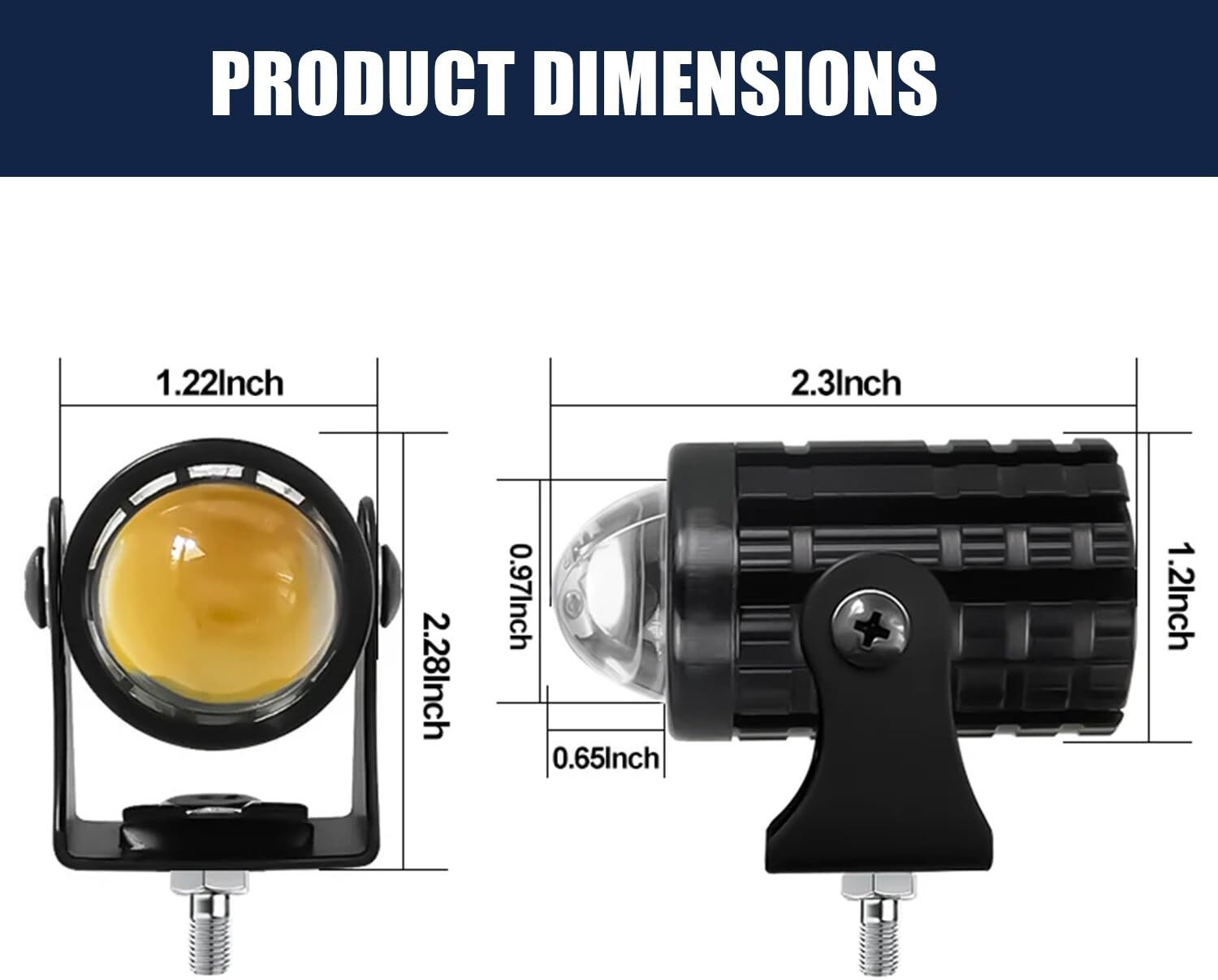 Image of ZULUSTYL LED Fog Light for Universal For Car, Universal For Bike, TVS Universal For Car, Universal For Bike, Apache RR 310, Bullet 350, Splendor