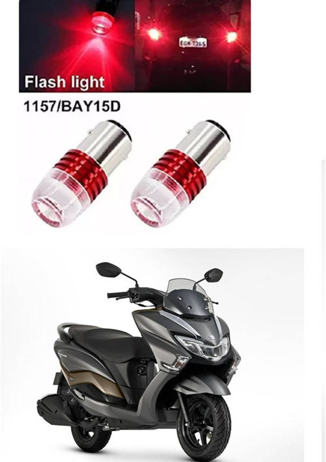 APICAL TLRDLGHT266 Brake Light Motorbike LED for Suzuki (12 V, 24 W)