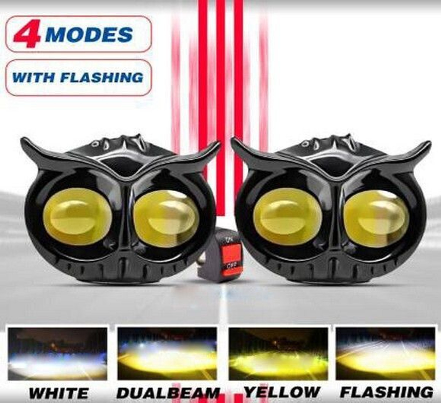 Image of Sowme ATH-2pc-Owl-AC2 Fog Lamp Car, Motorbike, Truck, Van LED (12 V, 20 W)