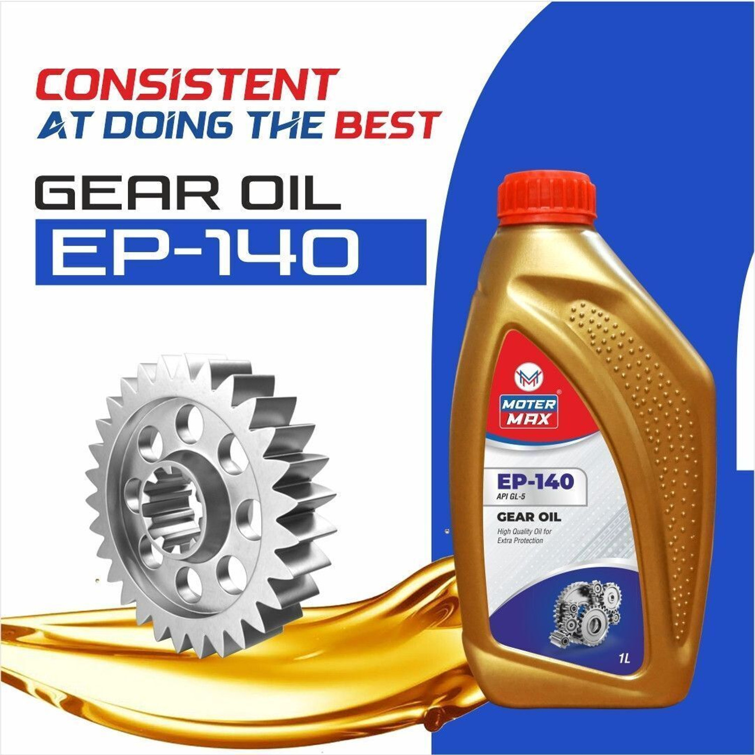 Image of MOTER MAX EP-140 API GL-5 Premium Quality Gear Oil High Quality For Extra Protection Gear Oil