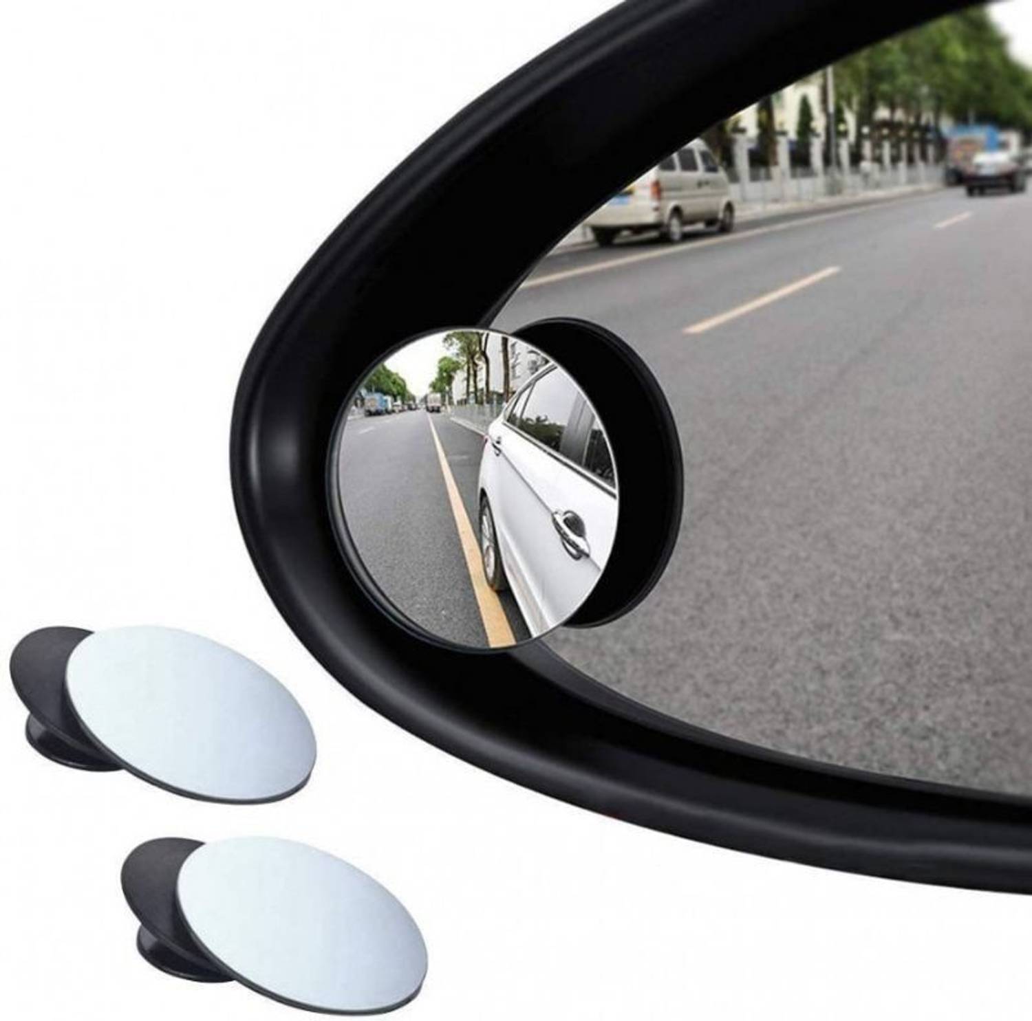 Aarambh Manual Blind Spot Mirror, Rear View Mirror, Dual Mirror, Driver Side For Universal For Car, Universal For Bike Universal For Car, Universal For Bike