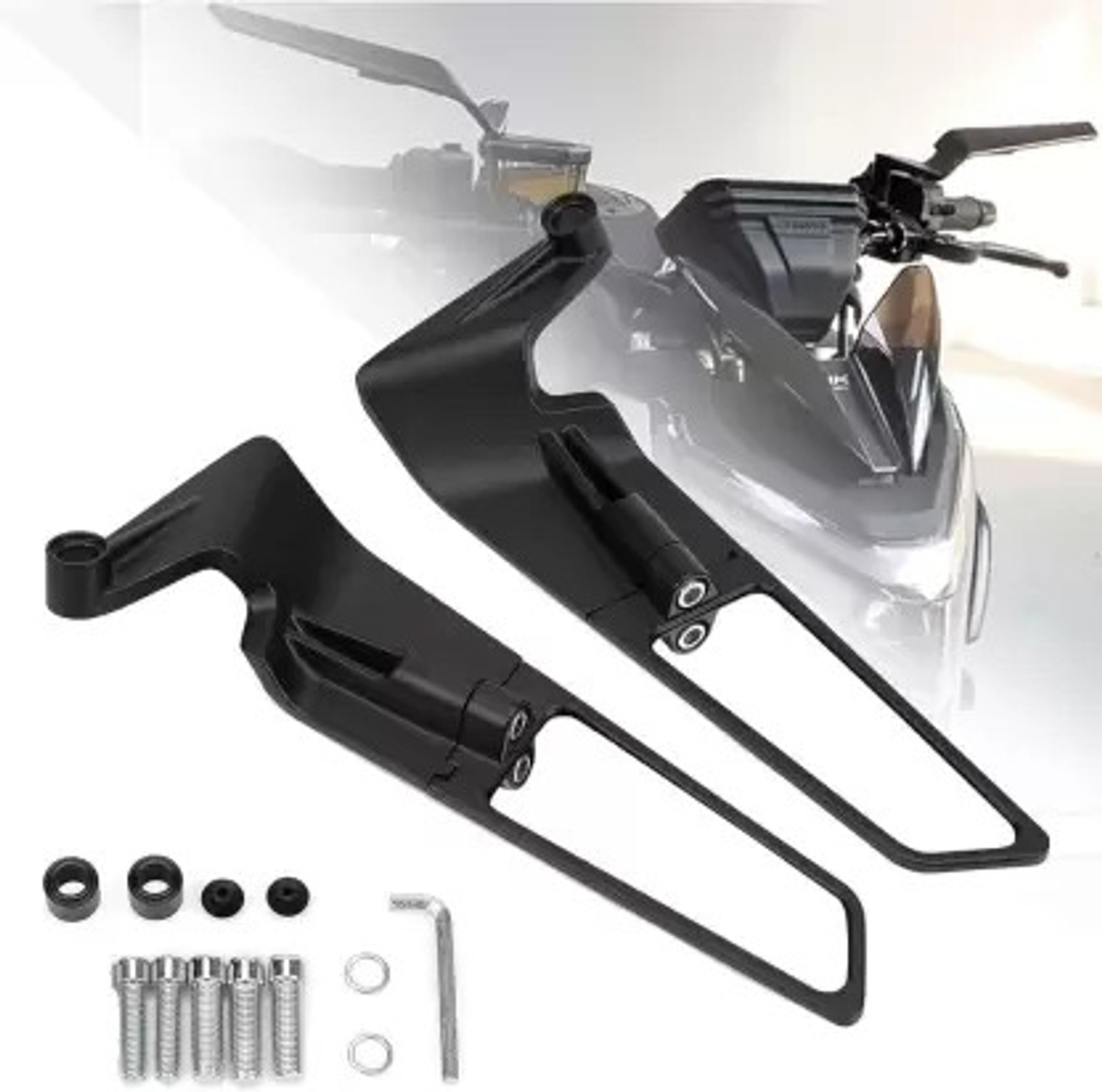 Image of Jetnix Manual Rear View Mirror For Yamaha, KTM, Honda Universal For Bike