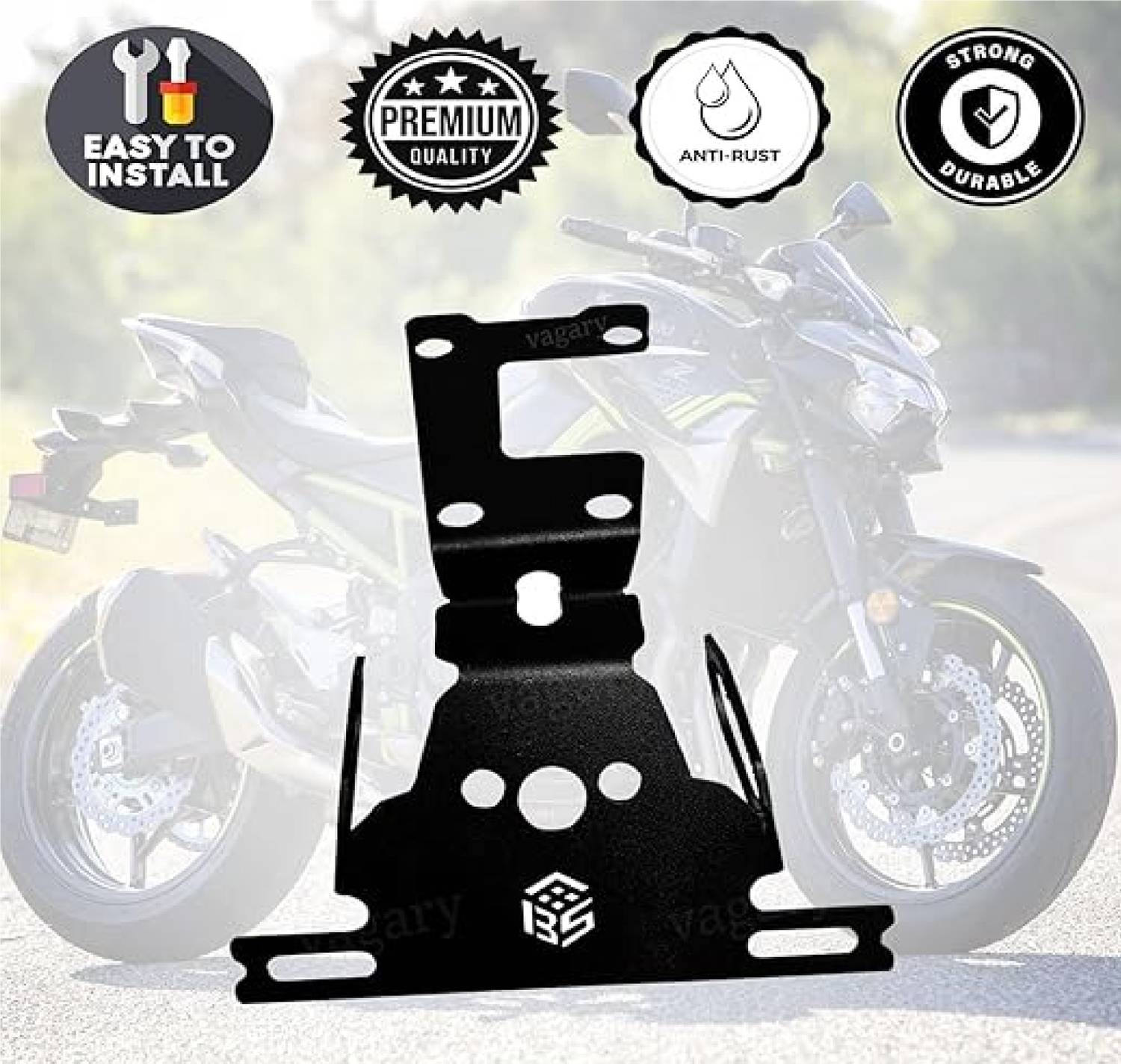 DheVan KZ4C Fender Extender License Number Plate Holder for