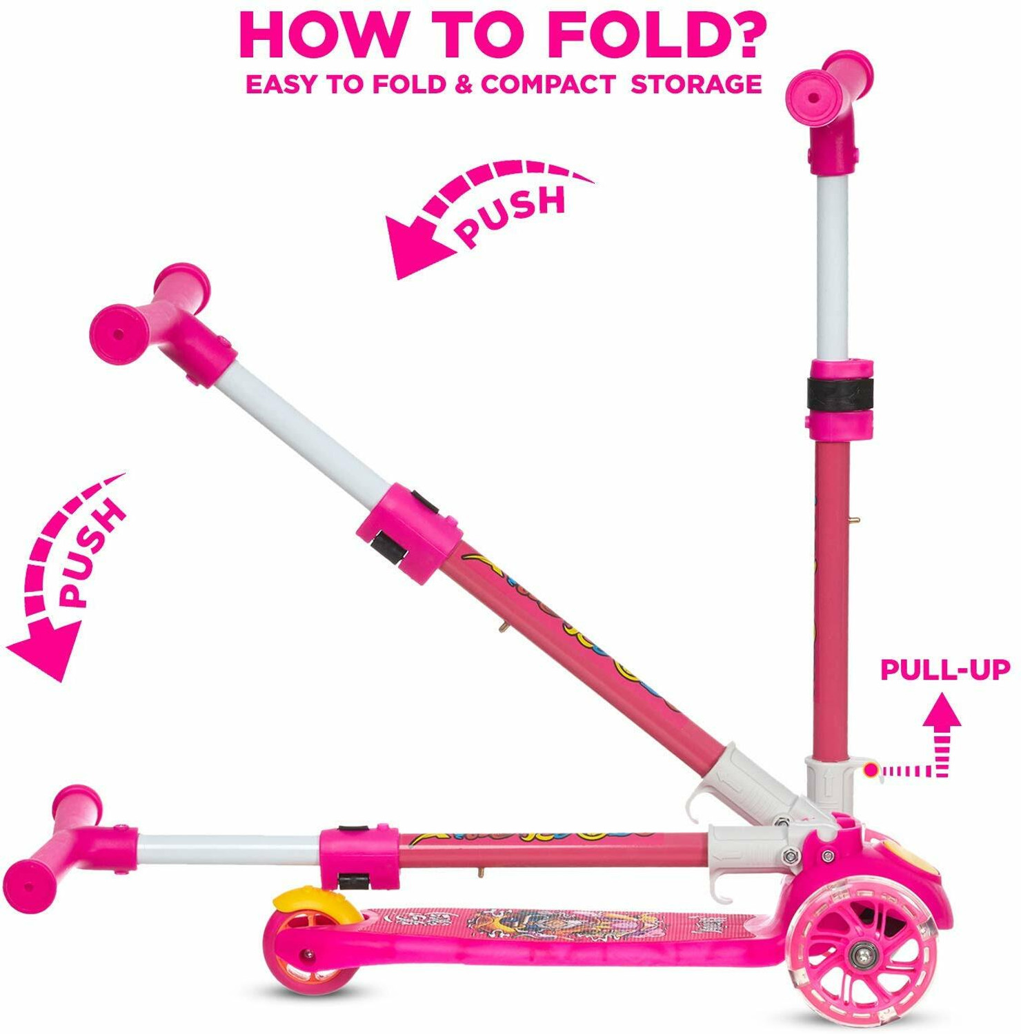 Image of VARAA G KID LED WHEEL HEIGHT ADJUSTABLE SCOOTER, 50KG WEIGHT CAPACITY,FOLDABLE STRUCTURE Scooter Non Battery Operated Ride On