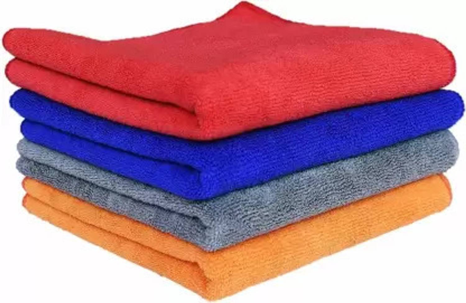 MEGAKLEEN Microfiber Vehicle Washing Cloth (Pack Of 4, 220 GSM)