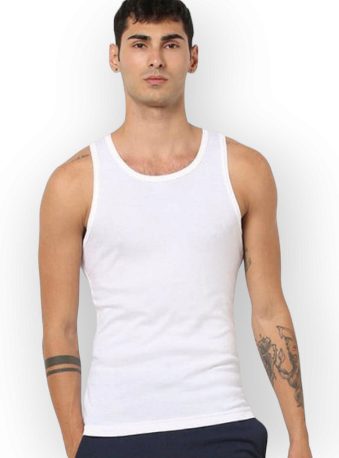 Image of ACTIVEMENS Cotton Blend Fabric Undershirt