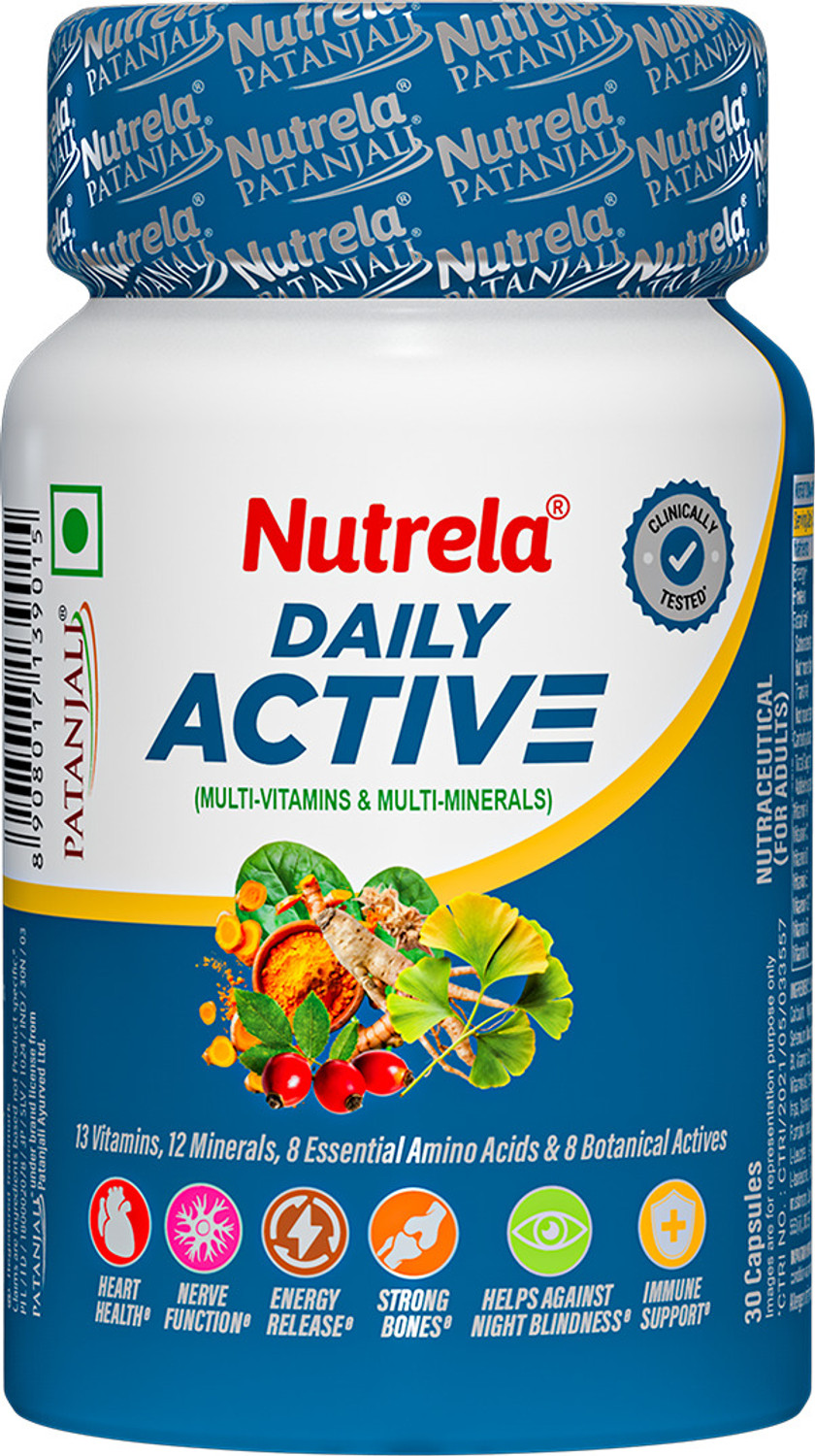 Image of NUTRELA Daily Multivitamin Veg Capsules for Men & Women | Energy & Wellness