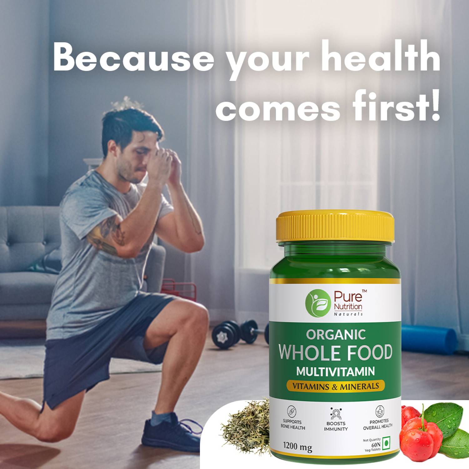 Pure Nutrition Organics Whole Food Multivitamin 60 Tablets - Image 3