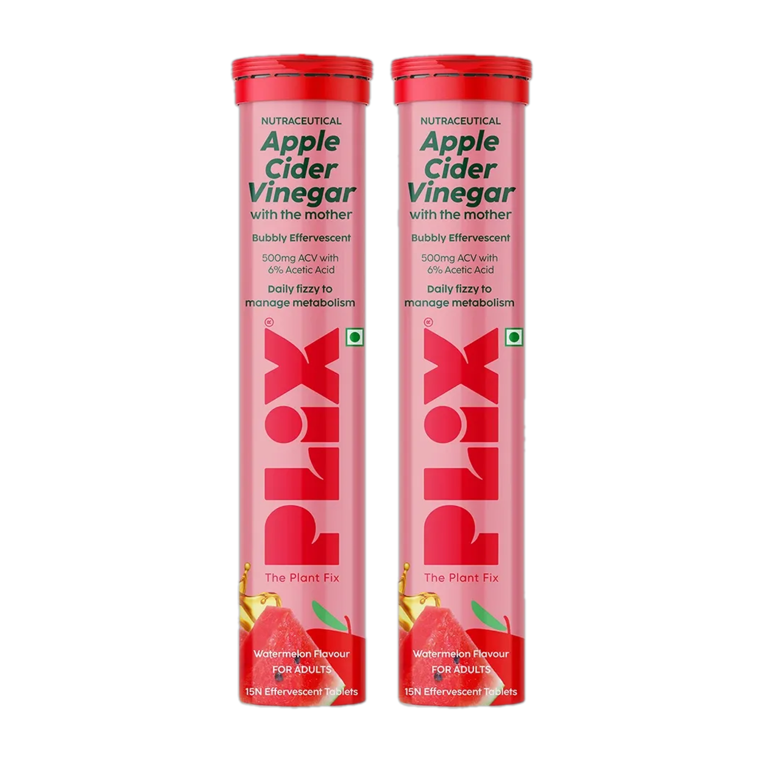 The Plant Fix Plix Apple Cider Vinegar 15 Effervescent Tablets - Image 1