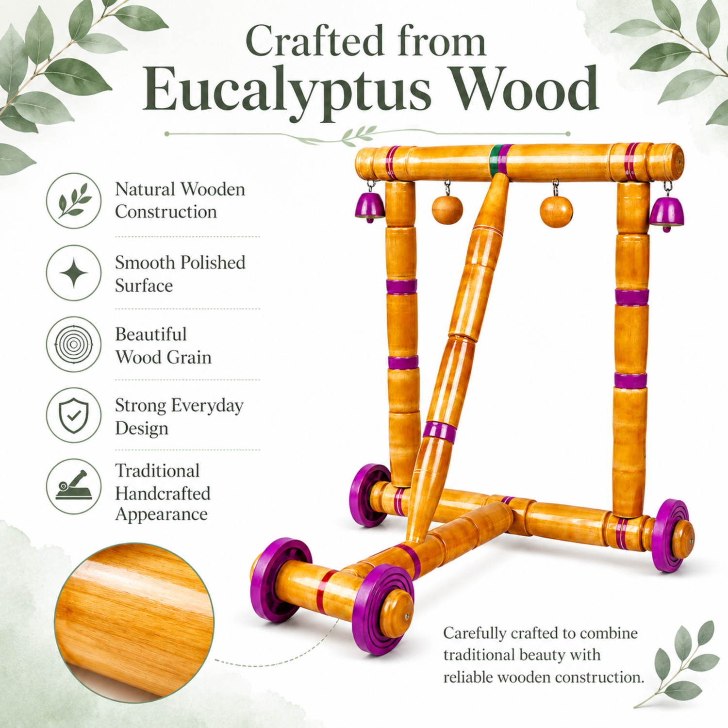 Image of APROAZIZ MLO Wooden Activity Baby Walker for Kids Yellow Inflatable Sofa / Chair