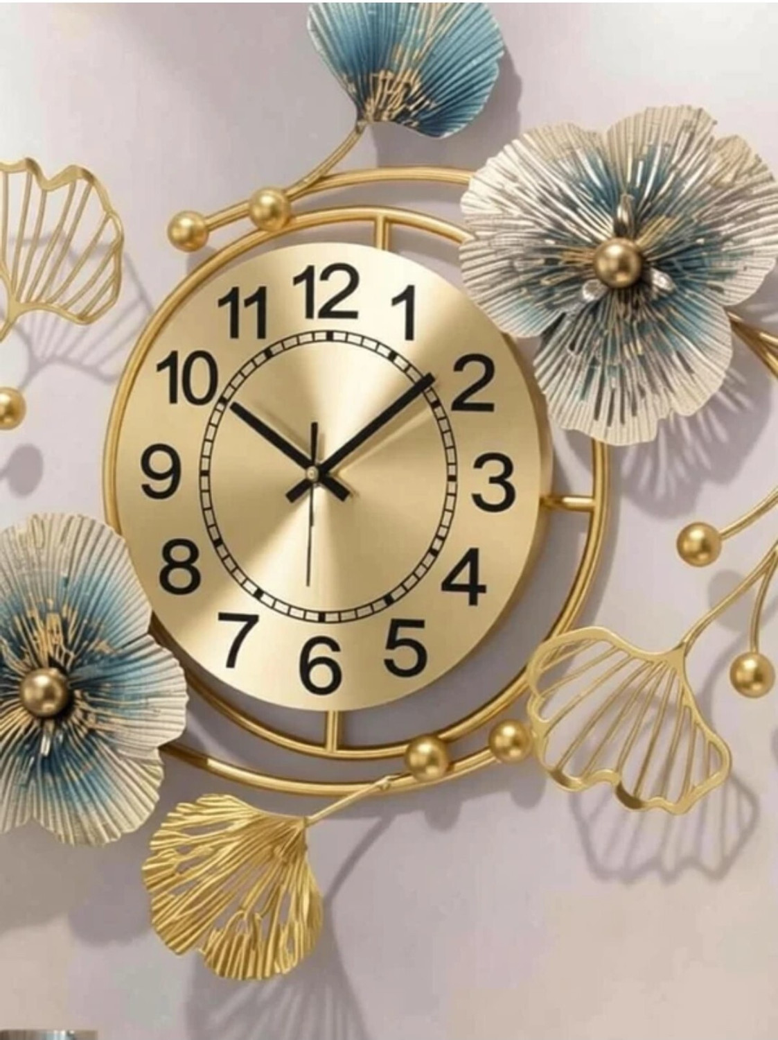 Image of Veloura Luxury Metal Floral Designer Wall Art for Living Room Modern Home Wall Decor (22 inch X 30 inch, Multicolor)