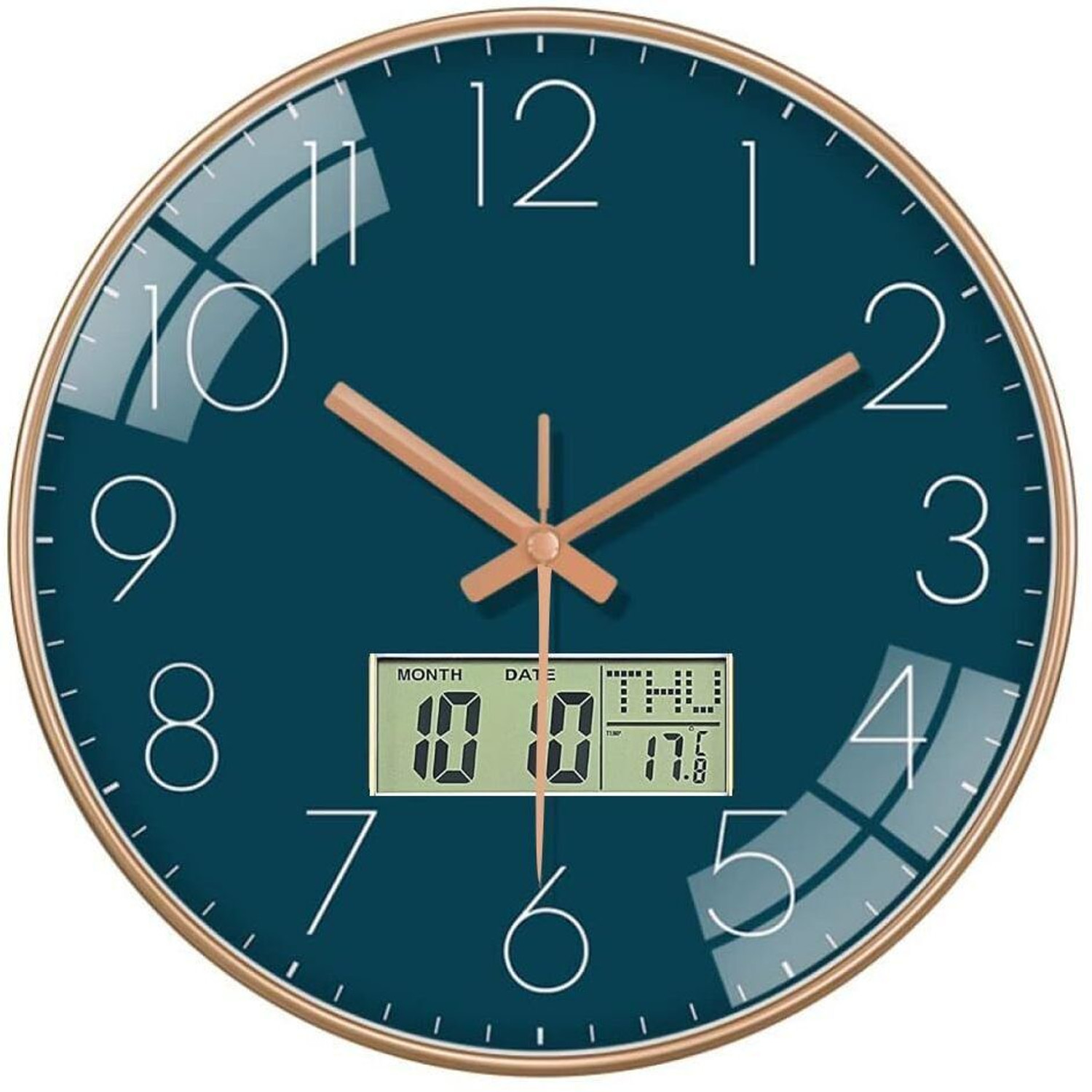 Image of Star Work Analog-Digital 28.5 cm X 28.5 cm Wall Clock